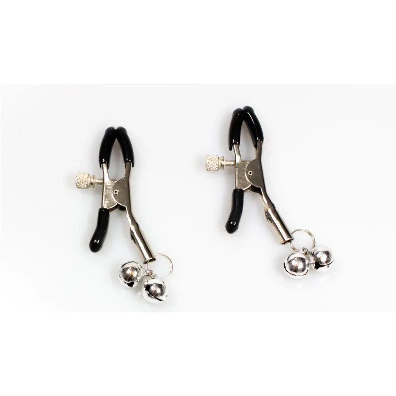 Black Diamond Bondage Co Bell Nipple Clamps  (Silver)