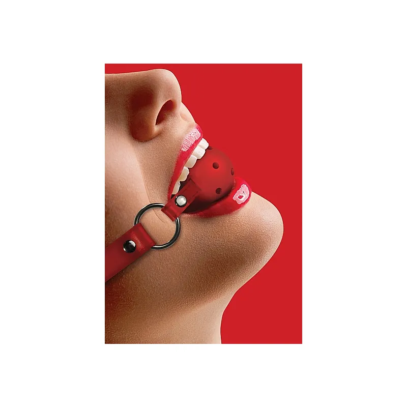 Ouch! Breathable Ball Gag With Leather Straps