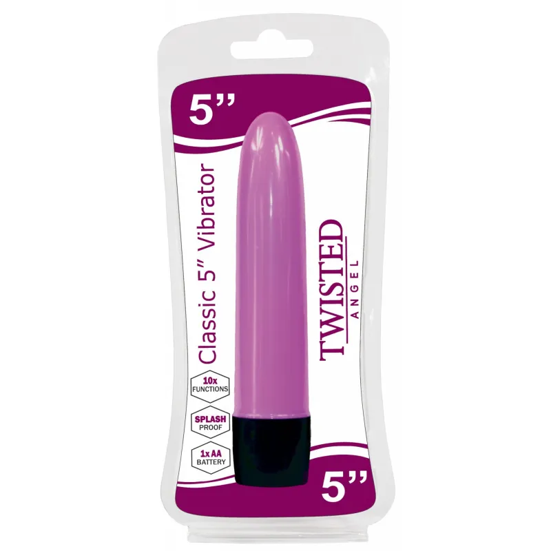 Twisted Angel Pink Classic 5" Vibrator  (Pink)