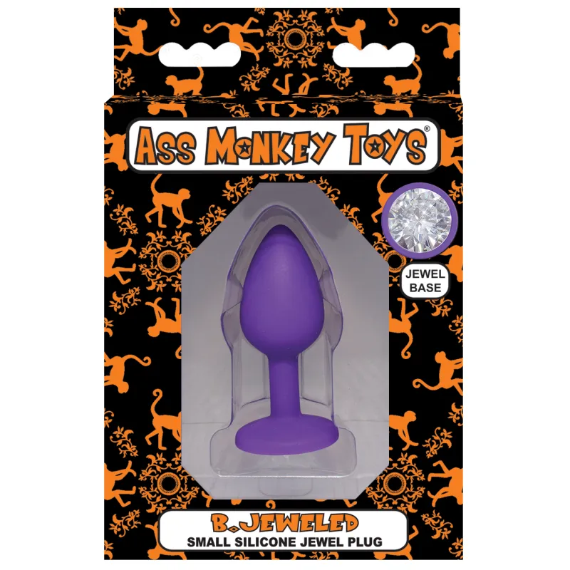 B.Jeweled Small Purple Butt Plug (Purple, Small, Ass)
