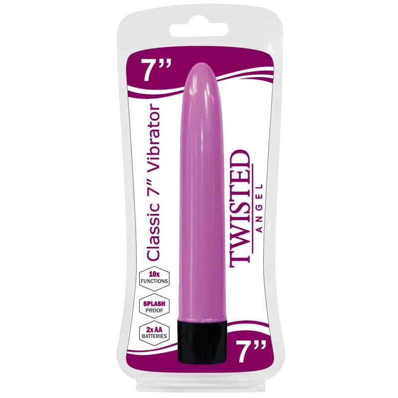 Twisted Angel 7" Classic Vibrator Pink (Pink)