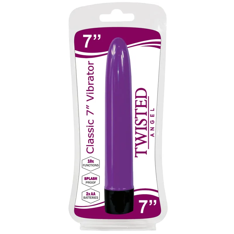 Twisted Angel 7" Classic Vibrator Purple (Purple)