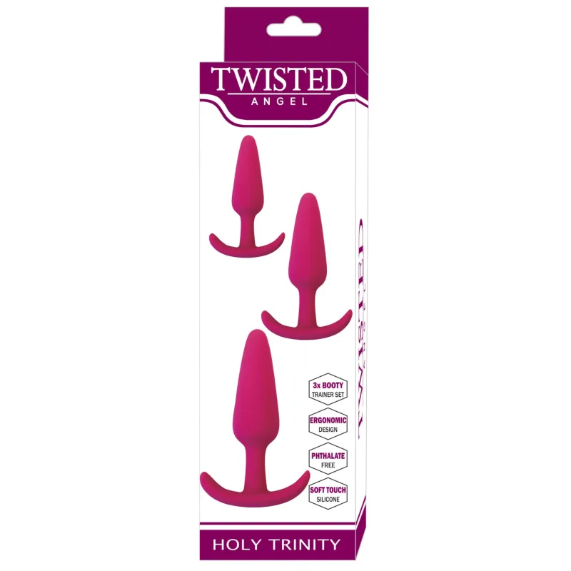 Twisted Angel Holy Trinity Butt Plug Trainer Set - Pink (Pink, Ass)