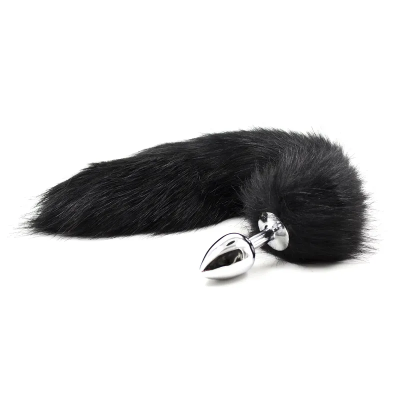 Black Diamond Bondage Co Black Fox tail Butt plug (Black)