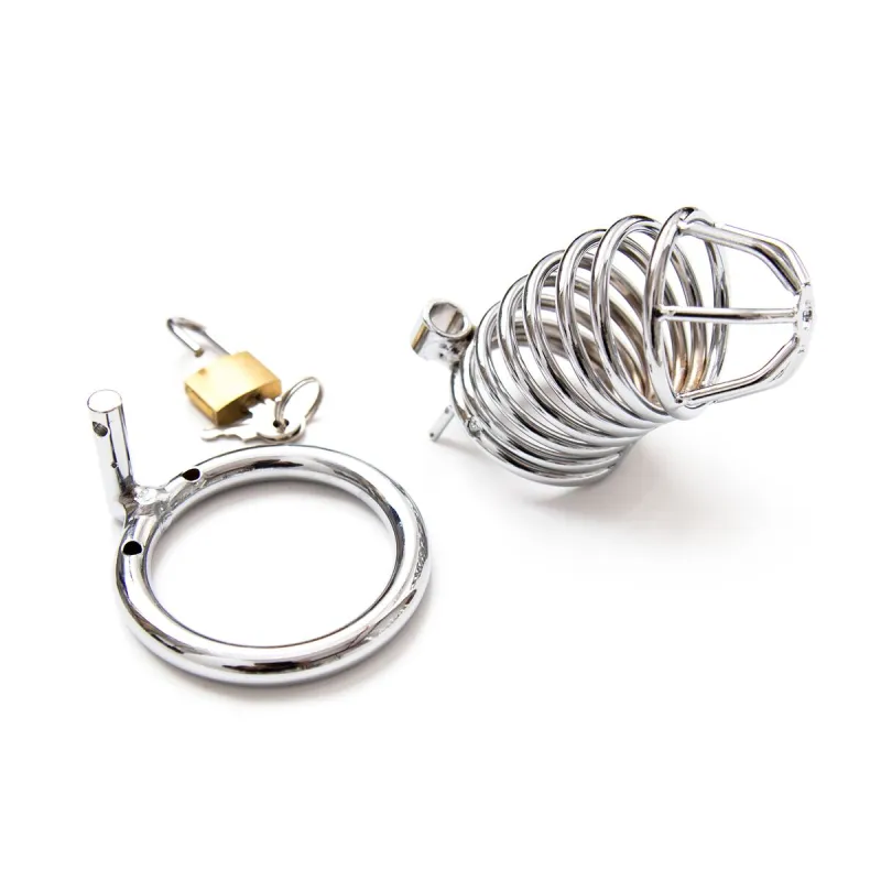 Lockable Chastity Cock Cage (Silver)