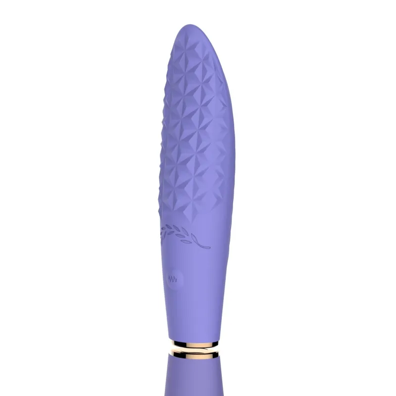 Crystal Textured Clit Stimulator Rechargeable Purple