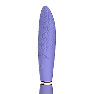 Crystal Textured Clit Stimulator Rechargeable Purple