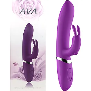 Ava Rabbit Vibrating Thrusting Rechargeable purple