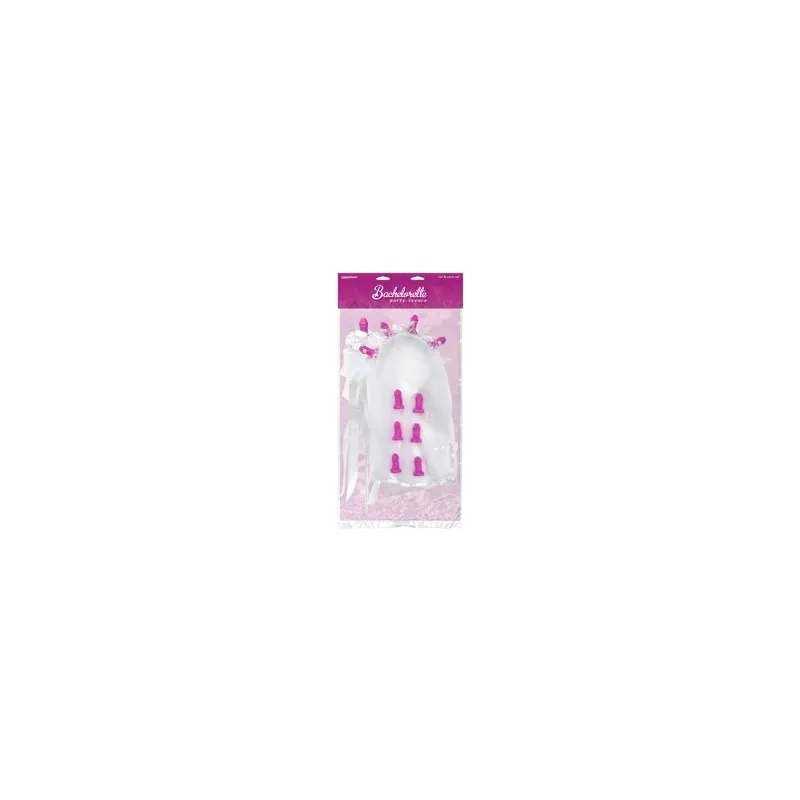 Bachelorette Party Favours Pecker Veil and Wand Set