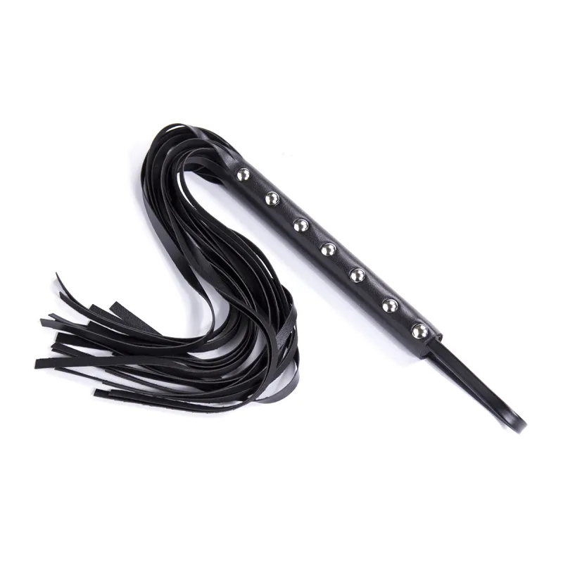 Black Diamond Bondage Co Black Studded Flogger (Black)